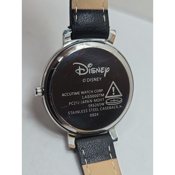 Disney Accutime Lilo Stitch Tropical Floral Black Analog Adult Watch New Battery main image 9